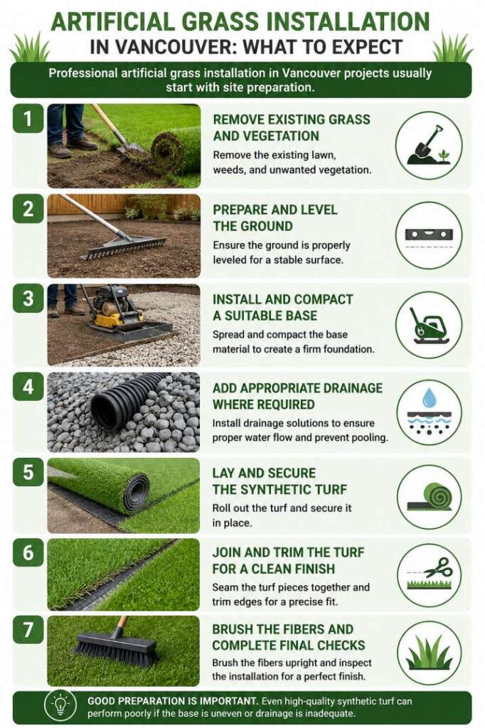 Artificial Grass Installation in Vancouver What to Expect