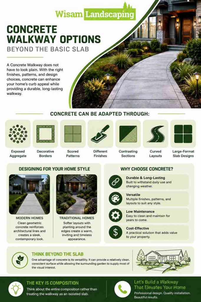 Concrete Walkway Options Beyond the Basic Slab